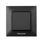 Вимикач Panasonic 1вн. чорний WNTC0001-2BL (12шт/уп)