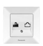 Розетка Panasonic компютерна RJ45 CAT6e біла WNTC0405-2WH (12шт/уп)