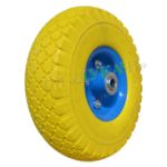 Колесо тачка 4.00-8 (комплект) поліуретан (жовте) ф12