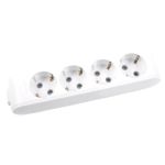 Колодка Panasonic 4гн. з/з зі шторками сірий WLTB0440-2GR (25шт/уп)