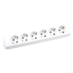 Колодка Panasonic 6гн. з/з зі шторками сірий WLTB0460-2GR (20шт/уп)