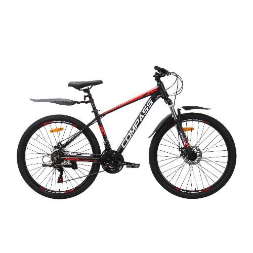 Велосипед 27.5 CrossBike Compass 17" чорно-червоний
