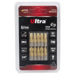 біти з обмежувачем PH2×25мм ¼" 10шт S2 (блістер) Ultra 4014842
