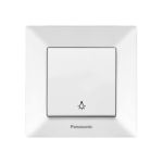 Вимикач Panasonic кнопковий білий WNTC0016-2WH (12шт/уп)