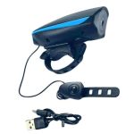 Фара вело 7588 + сигнал USB-зарядка