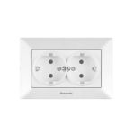 Розетка Panasonic 2вн. біла з/з WNTC0205-2WH (10шт/уп)