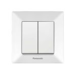 Вимикач Panasonic 2вн. білий WNTC0009-2WH (12шт/уп)