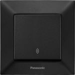 Вимикач Panasonic 1вн. чорний прохідний WNTC01032BL (12шт/уп)