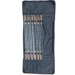 Подарунковий набір шампурів 12шт Д9 та Д14 з деревяною ручкою, матерія